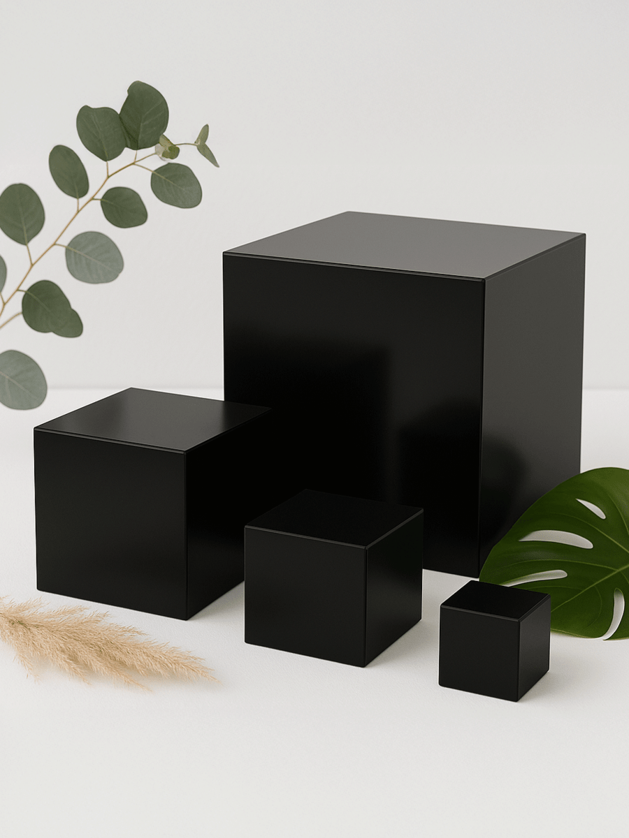 Black Acrylic Box 5 - Sided Box - Laser Art MTL Main image