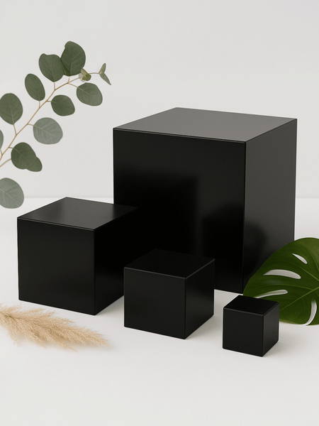a24kページ‼️ブラック3段BOX black-acrylic-box-5-sided-box-