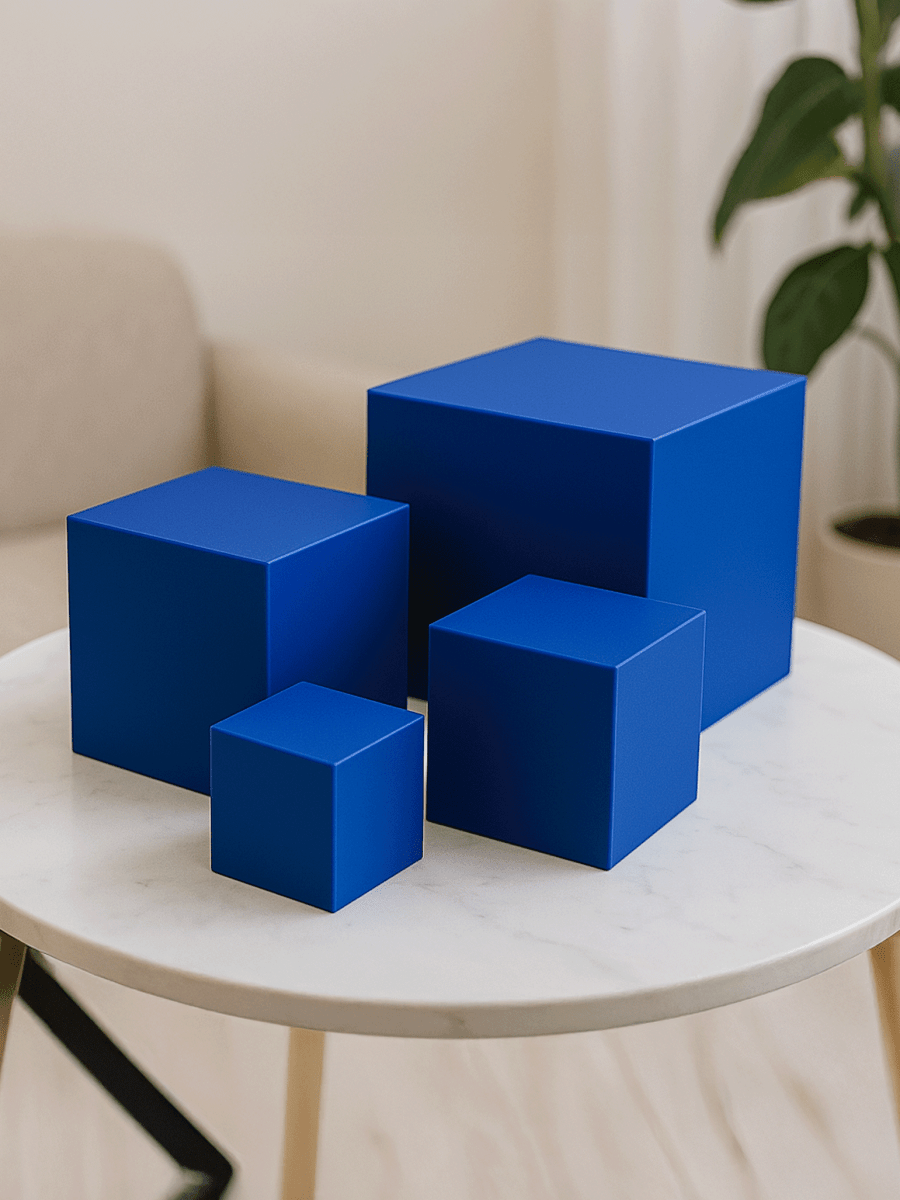 Blue Acrylic 5 - Sided Box - Laser Art MTL Main image