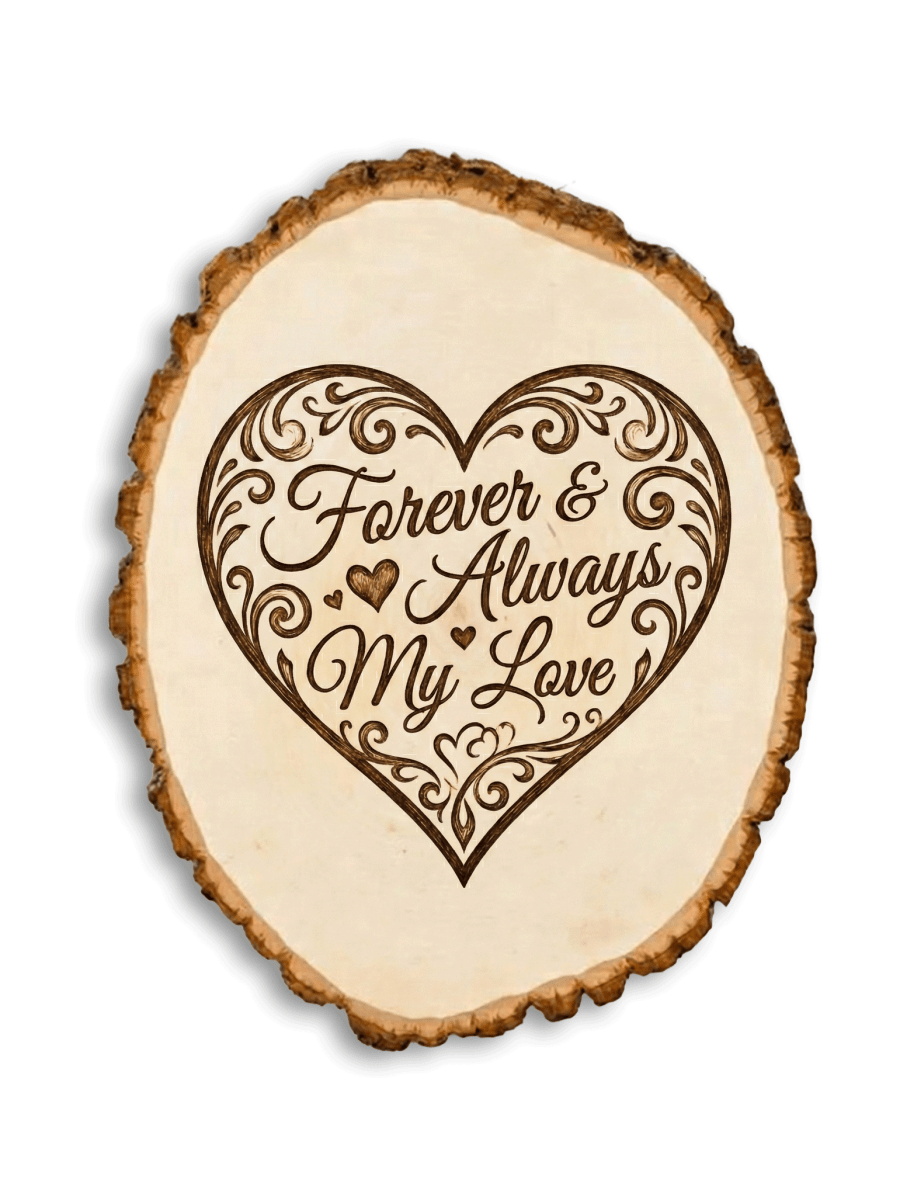 Custom Log wood Engraving | Basswood Plaques - Laser Art MTL