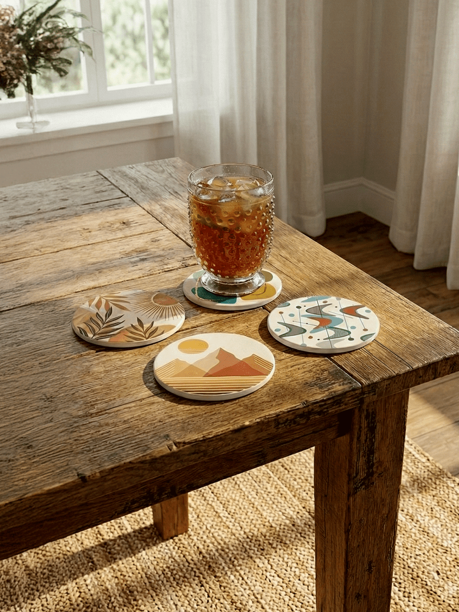 Custom print Ceramic Coasters Secondary image