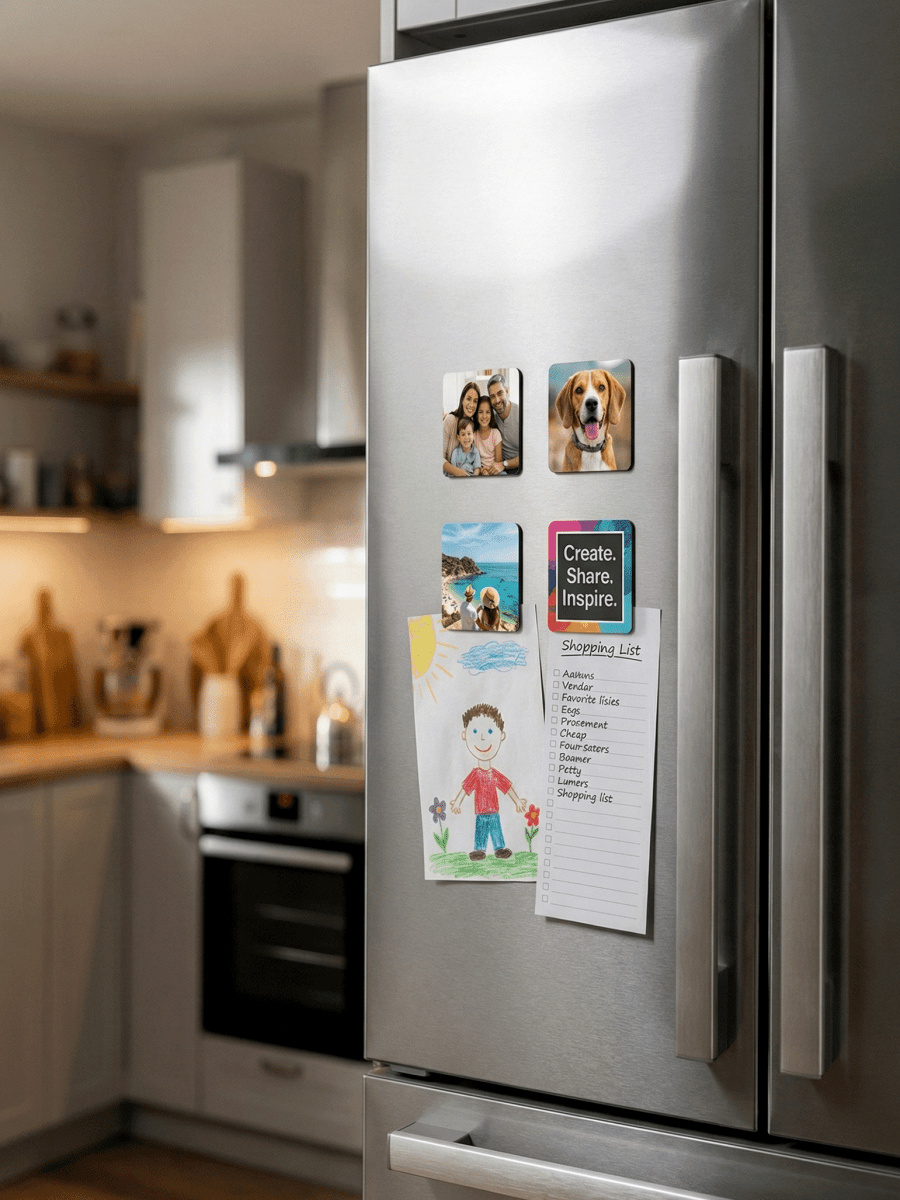 Custom Square Photo Magnet – Turn Memories into Decor - Laser Art MTL Main image
