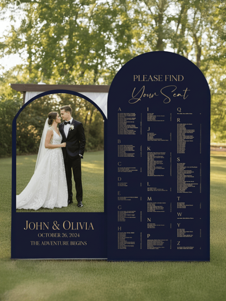 Custom Wedding Seating Chart - Laser Art MTL Main image