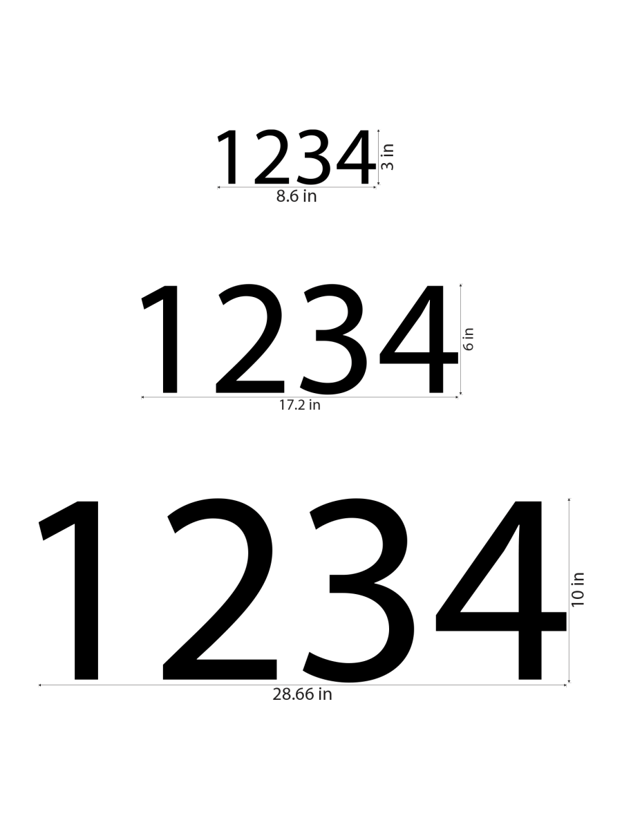 Die-Cut Vinyl Numbers Kit (6) Secondary image