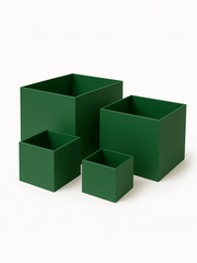 Green Acrylic Box 5 - Sided Box - Laser Art MTL