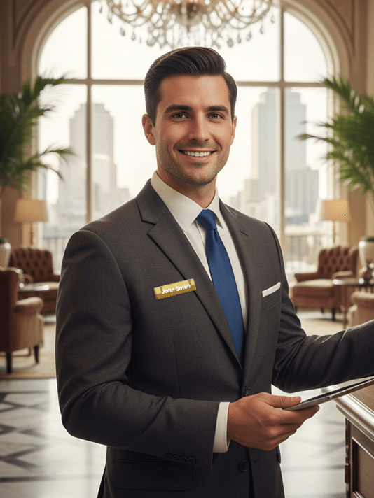 Metal Magnetic Name Badge Tags | Custom Engraving - Laser Art MTL