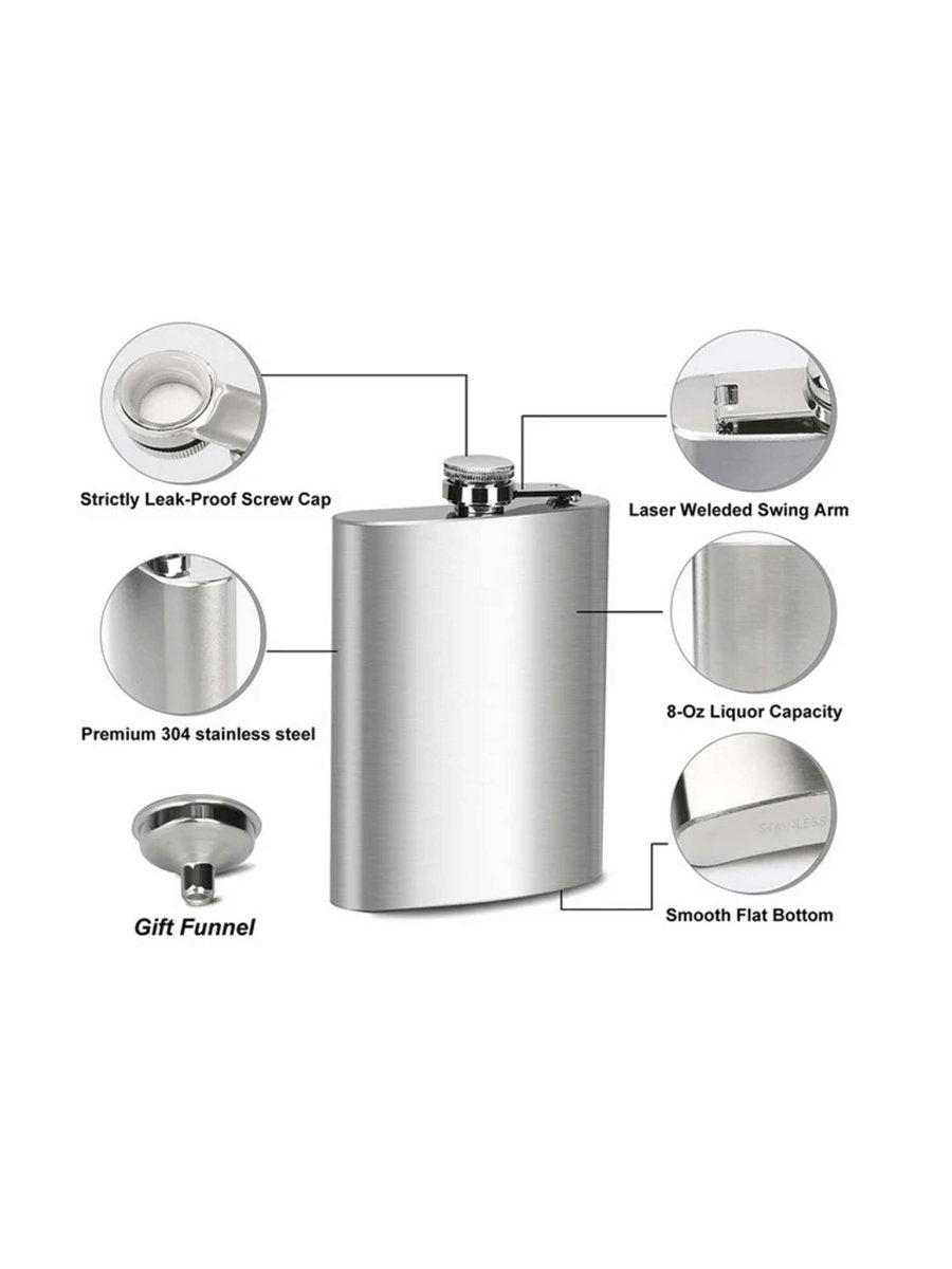 Personalized 6oz Hip Flask - Laser Art MTL