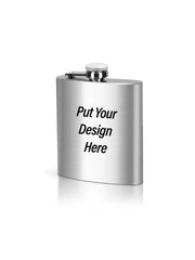 Personalized 6oz Hip Flask - Laser Art MTL