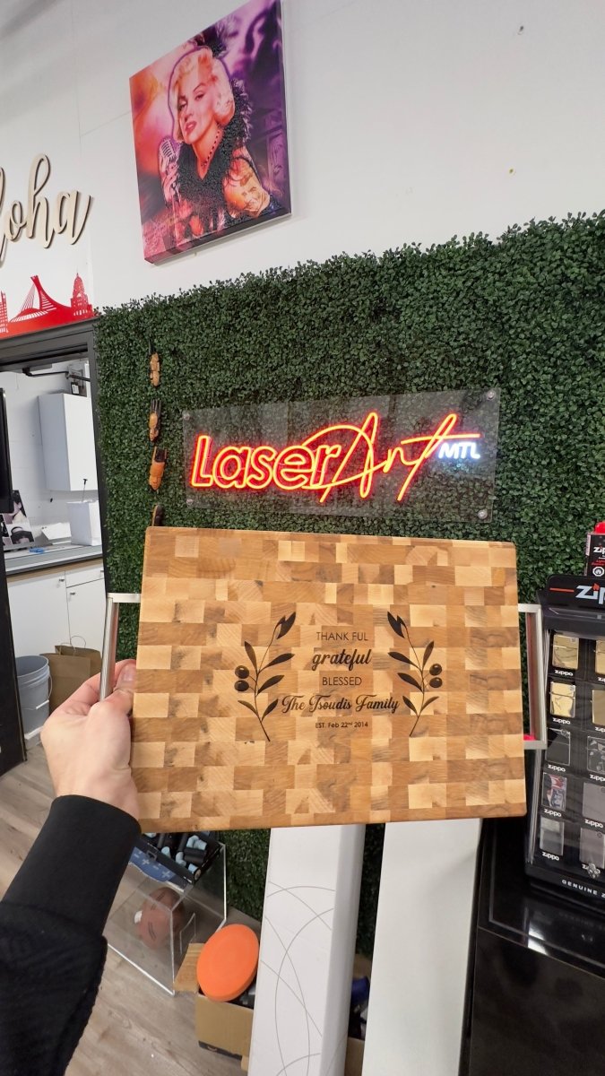 Personalized your cutting board Engraving | Service - Laser Art MTL