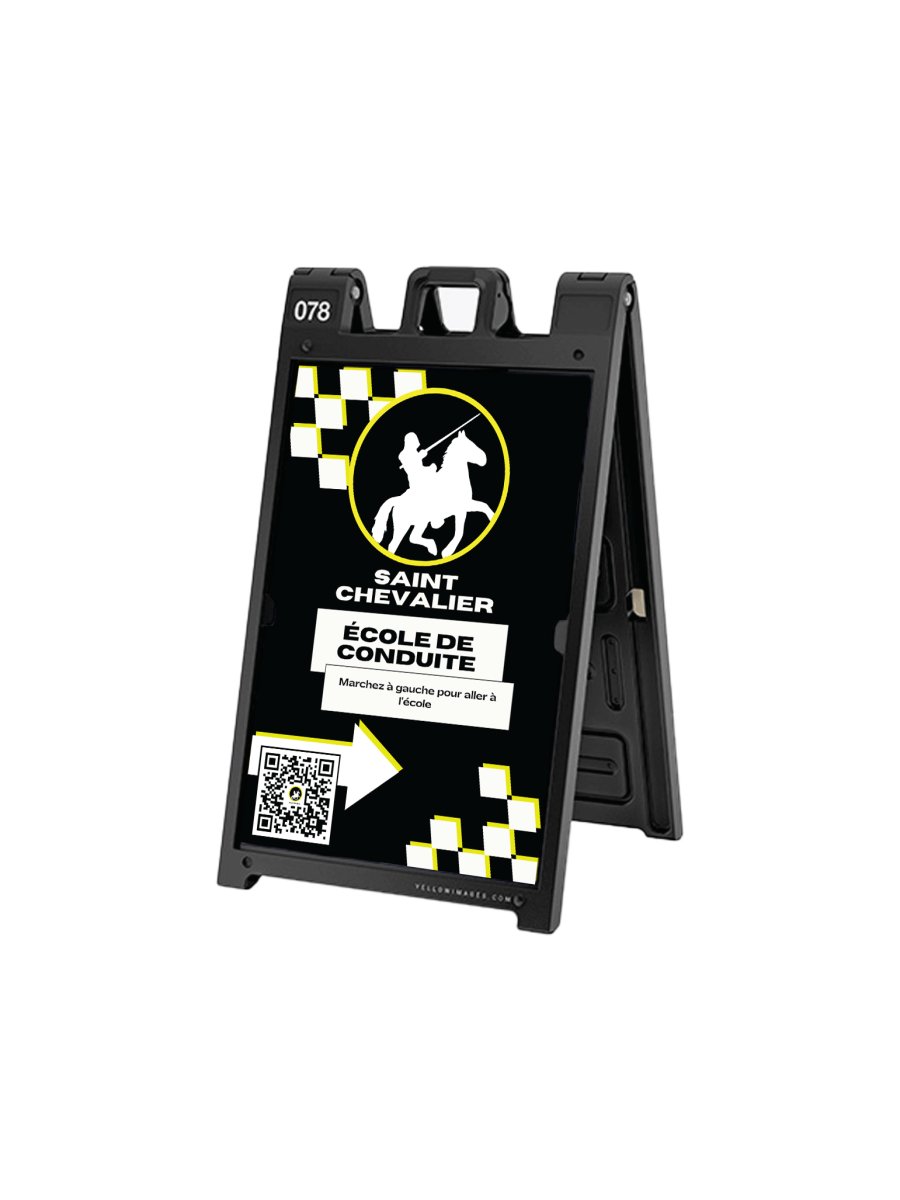 Plastic A-Frame Sign - Deluxe, 24 x 36" - Laser Art MTL Main image