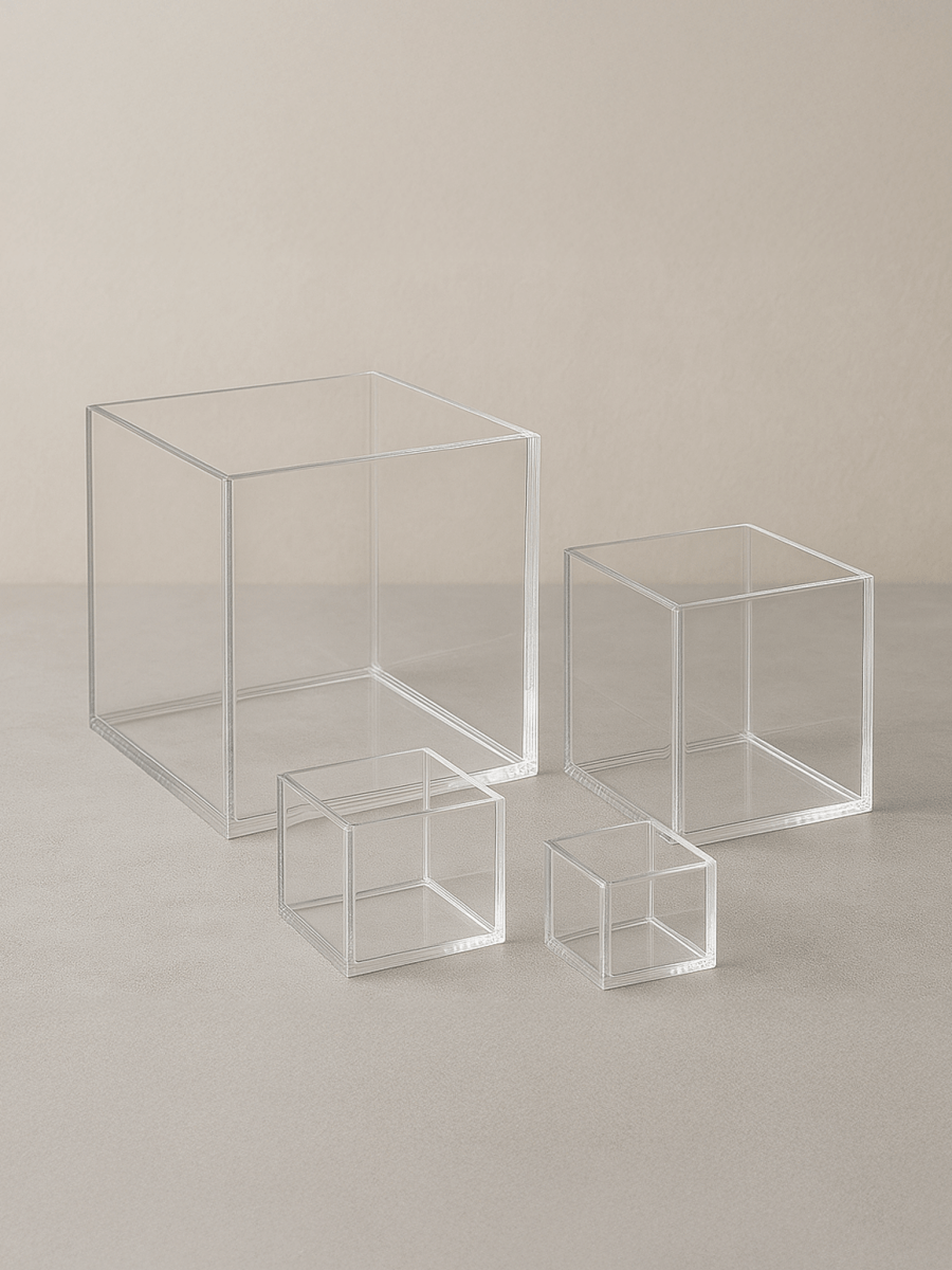 Transparent And Clear Acrylic 5 - sided Box - Laser Art MTL