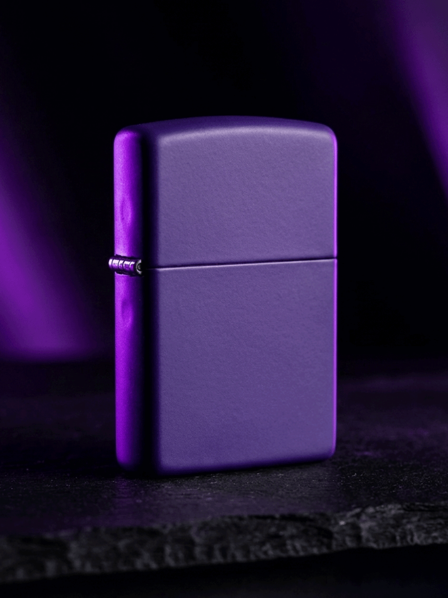 Zippo Reg Purple Matte | Custom Engrave - Laser Art MTL Image principale du produit