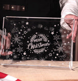 Christmas Acrylic Serving Tray with Handles - Laser Art MTL