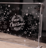 Christmas Acrylic Serving Tray with Handles - Laser Art MTL