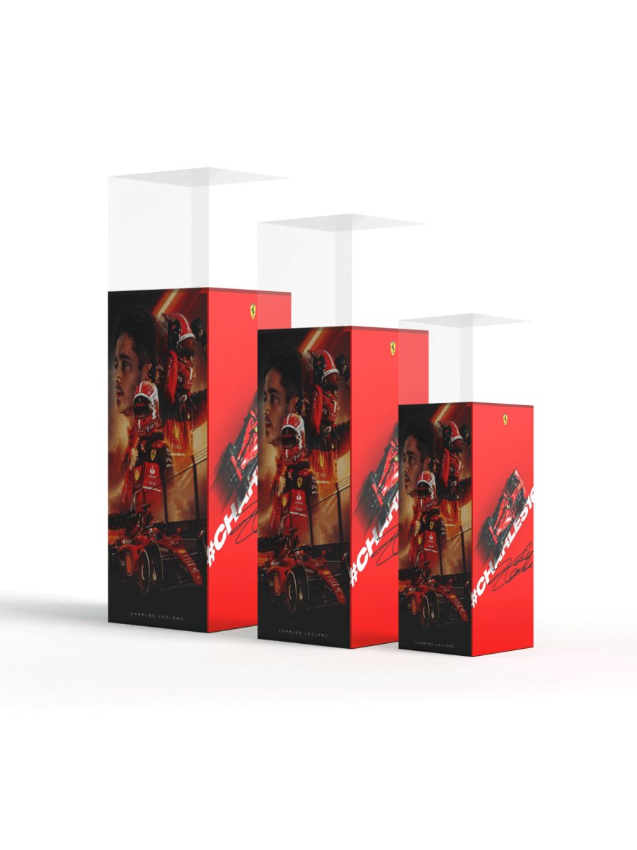 Custom Pedestal Display Case - Laser Art MTL