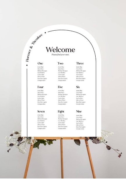Custom Wedding Seating Chart - Laser Art MTL