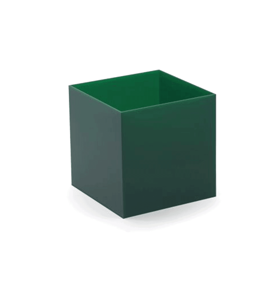 Green Acrylic Box 5-Sided Box - Laser Art MTL