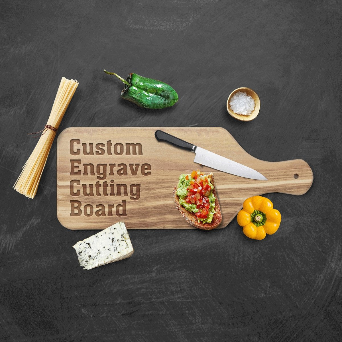 Personalized cutting board bamboo engraved - Laser Art MTL