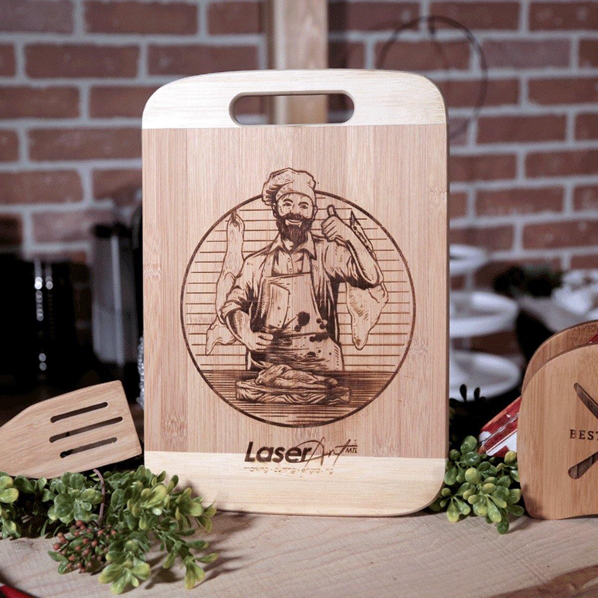 Personalized cutting board bamboo engraved - Laser Art MTL