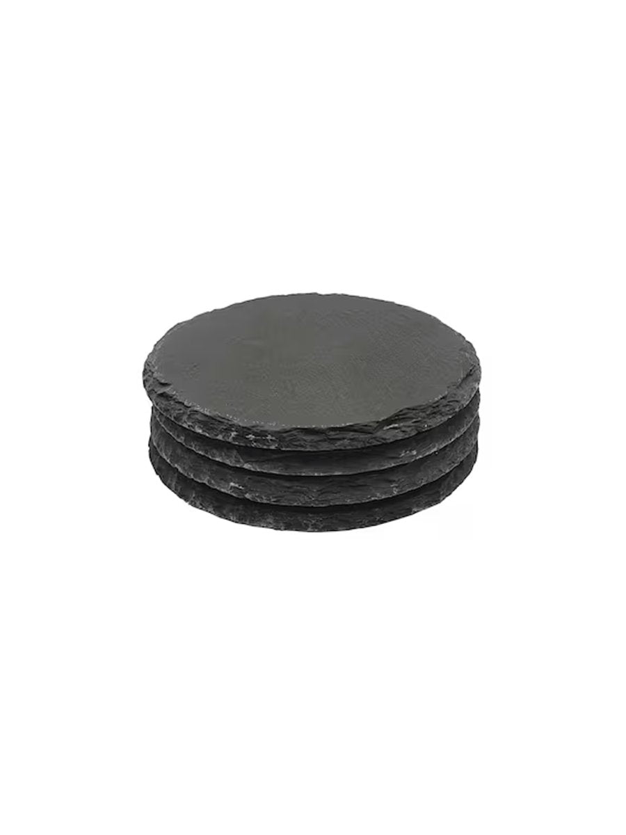 Set of 4 | Custom Round Slate Drink Coasters - Laser Art MTL