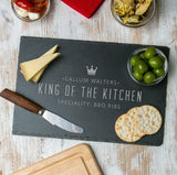 Slate 7.75"x12" Cheese Board - Laser Art MTL