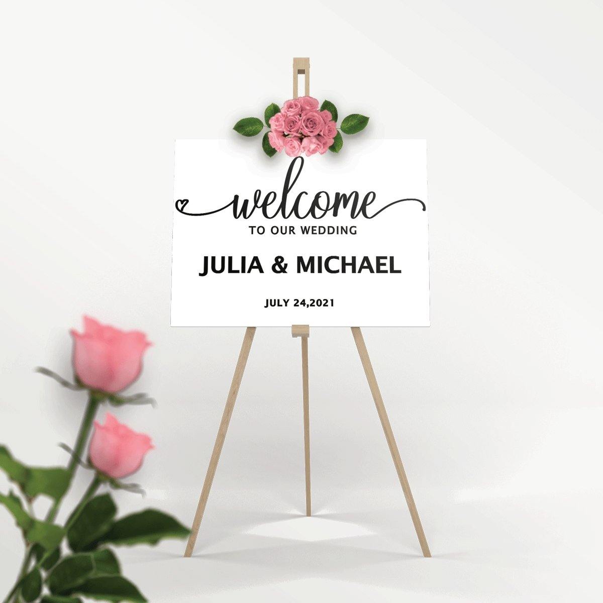 Welcome Wedding Sign - Laser Art MTL Main image